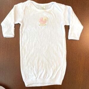 3 Marthas Newborn Lamb Applique LS Baby Gown